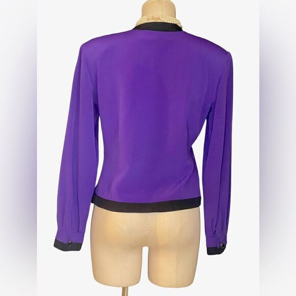 Elegant Vintage Purple Victorian-Style Blazer - Picture 3 of 3